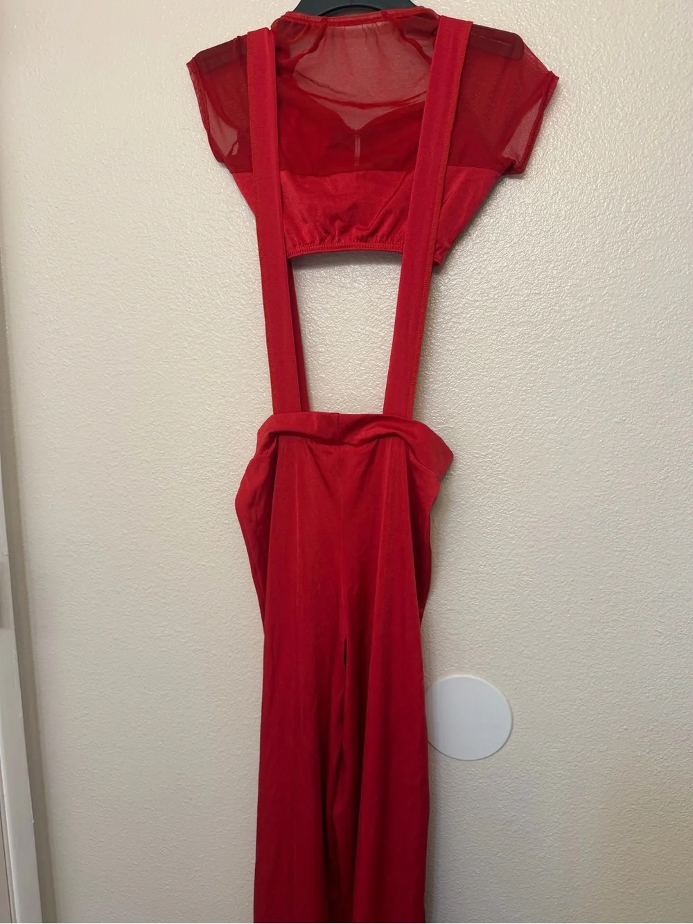 Kelle dance costume red wide leg COLOR THEORY SUSPENDER 3740 contemporary SA